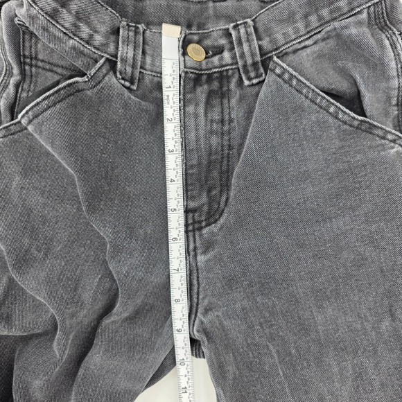 J Galt Jeans Womens Small Black Carpenter Denim Adjustable Waist Faded Y2k 90s - Picture 6 of 16